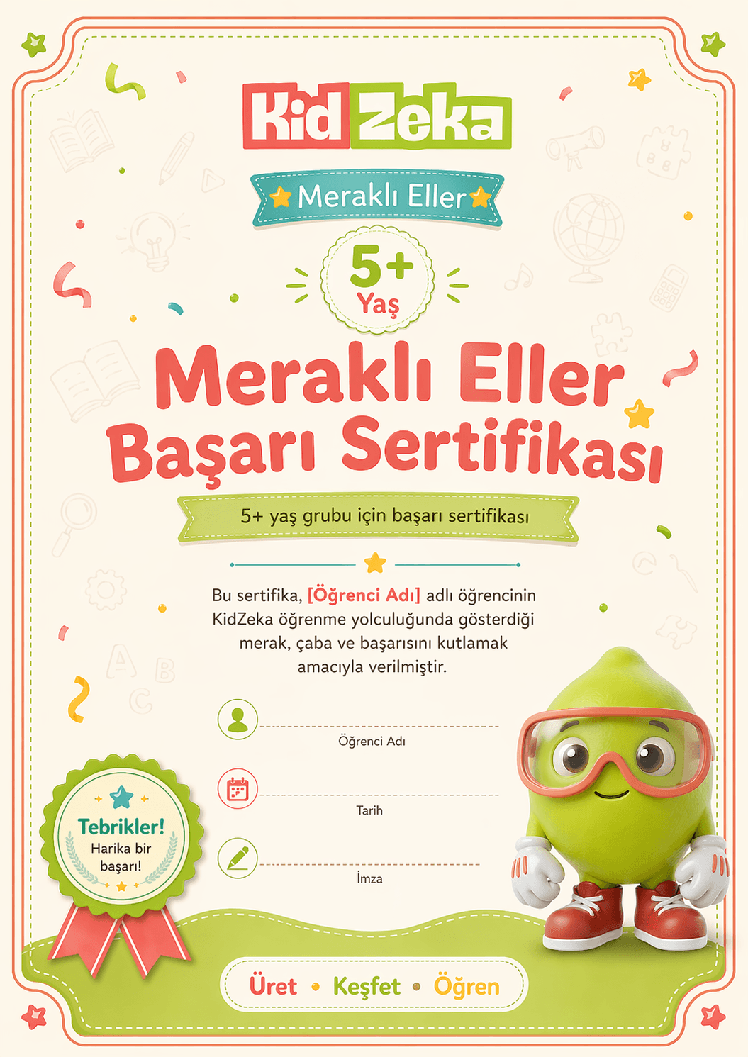 Meraklı Eller Başarı Sertifikası